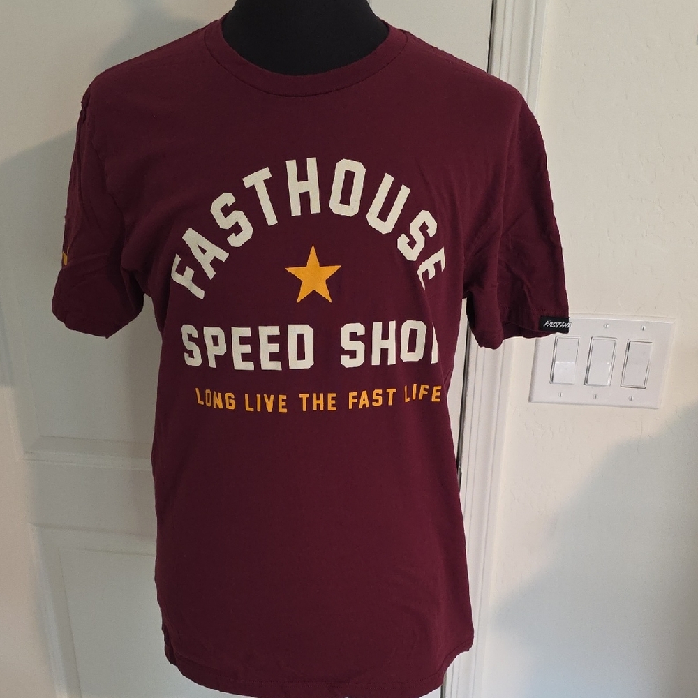 Fasthouse Men's Burgundy Graphic Tee